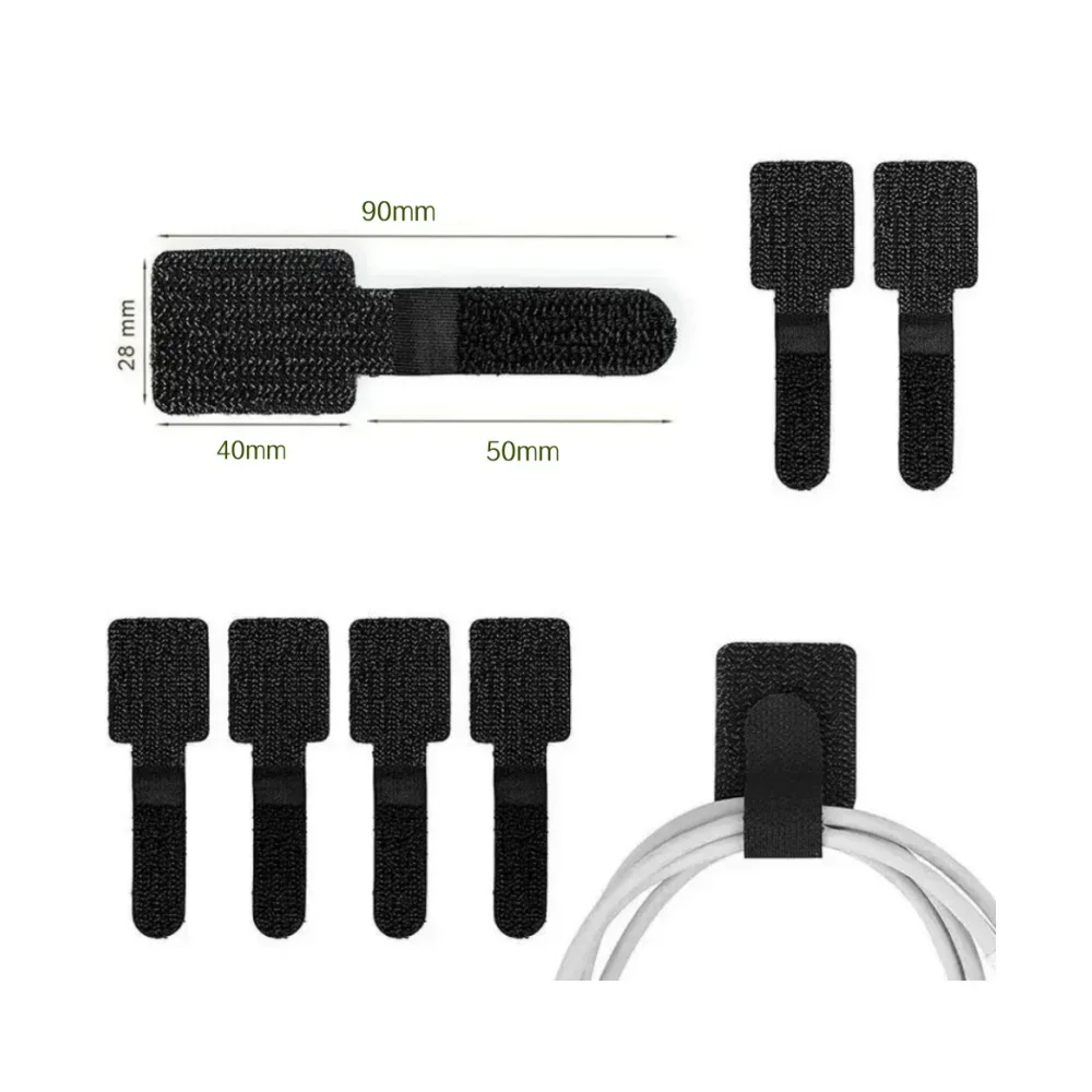 Reusable Adhesive Cable Ties 20-Pack