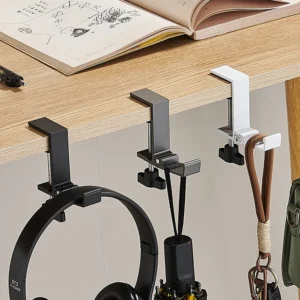 Collapsible Desk-Edge Headset Hook