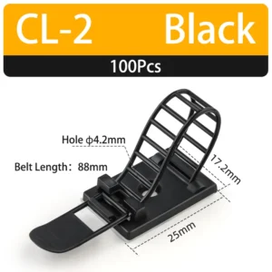Cable Tie Mounts and Clips 100-Pack